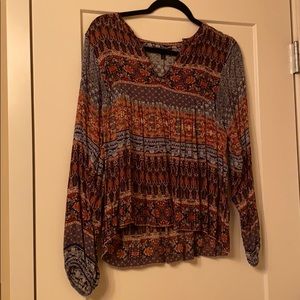 Lucky Brand Multiprint Long Sleeve Shirt